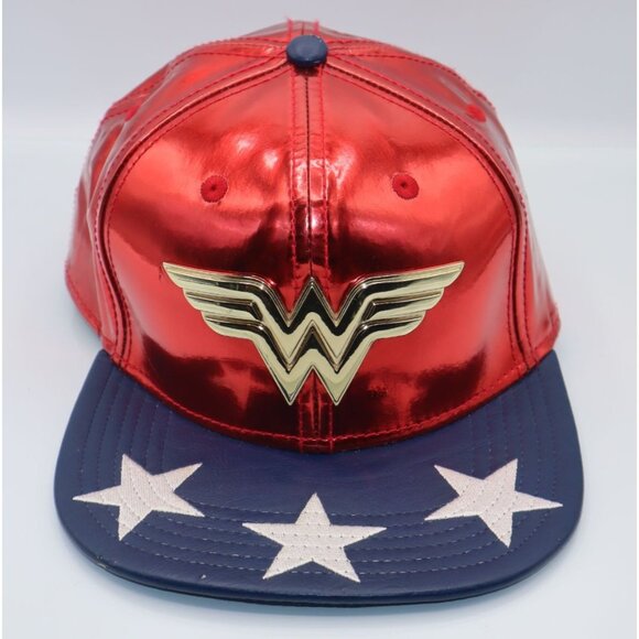 Wonder Woman DC Comics Red & Blue Snapback Hat With Stars OSFM - Picture 1 of 6